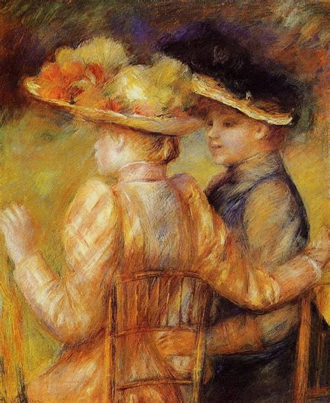 Two Women In A Garden 1895 Pierre Auguste Renoir Oil Painting