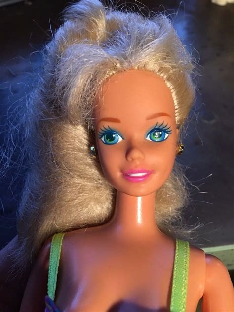 Vintage Barbie Doll Mattel Blonde Hair Blue Eyes In Dolls Bears
