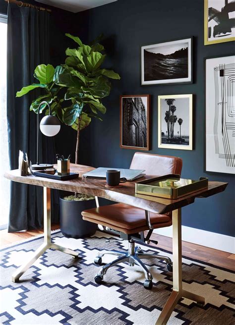 Bold Black Accent Wall Ideas Home Office Design Home Office Home