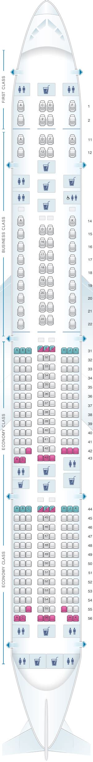 Seat Map Singapore Airlines Boeing B777 300er Three Class Singapore