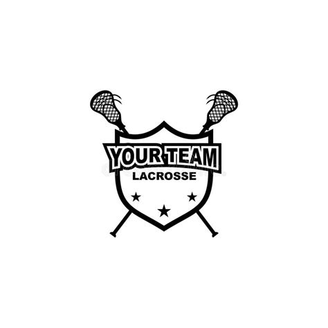 Lacrosse Sport Badge Vector Logo Design Stock Vector Illustration Of
