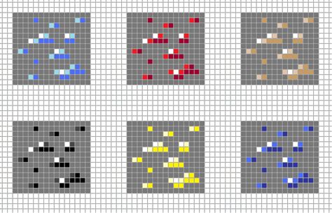 Minecraft Ores Pixel Art Grid By Hama Girl On Deviantart
