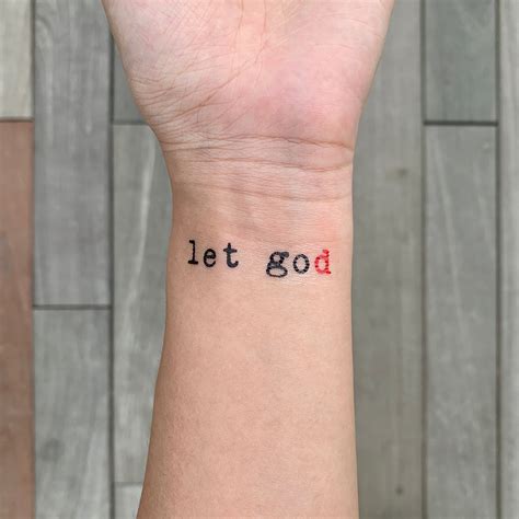 Let Go Let God Temporary Tattoo Sticker Ohmytat