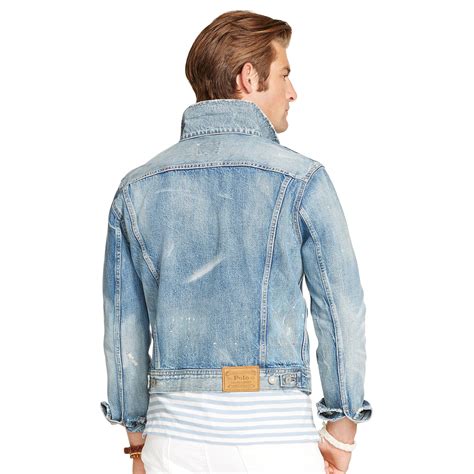 Polo Ralph Lauren Distressed Denim Jacket In Blue For Men Lyst