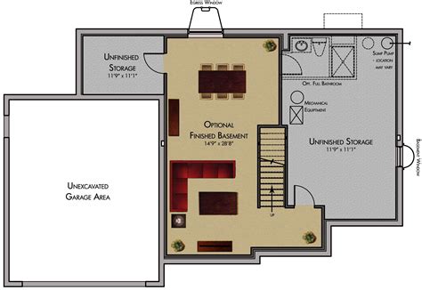 Awesome Finished Basement Floor Plans Pictures Home Building Plans