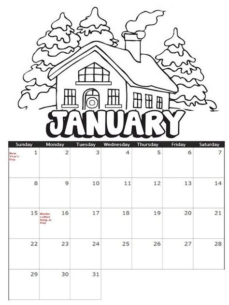2023 Calendar Coloring Pages A Fun Way To Keep Track Of Your Year