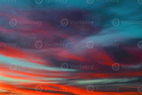 Dark Red Sunset Sky Gorgeous Panorama Natural Sunset Bright Dramatic