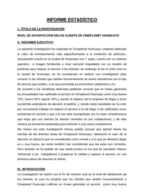 Informe EstadÍsticopdf Calidad Comercial Marketing