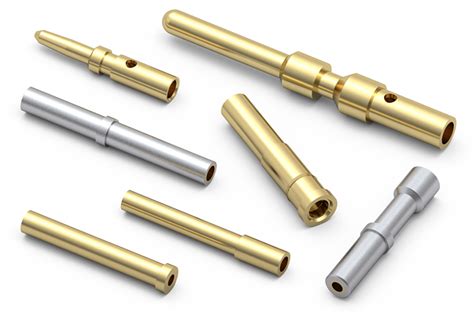 Crimp Pins And Receptacles For Wire Termination