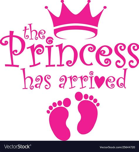 Princess Has Arrived Label Royalty Free Vector Image Congratulations