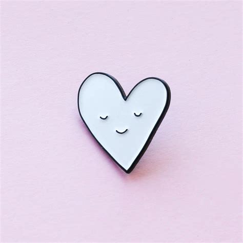 Smiling Heart Enamel Pin | Heart enamel pin, Enamel pins, Enamel lapel pin