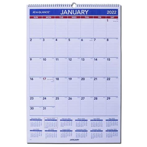2022 Year At A Glance Calendar Printable Calendar Letter Etsy Free