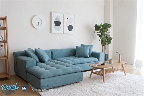 sofa ruang tamu minimalis jepara terbaru leter  sudut simple elegant