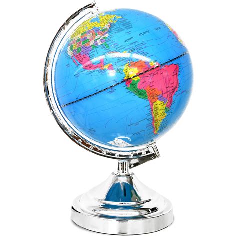 Rotating Globe Lamp With Touch Feature Geography Earth Educational