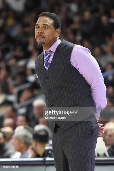 Head Coach Ed Cooley Of The Providence Friars Looks On During A News