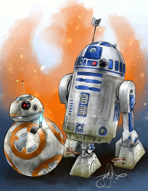 R2d2 And Bb8 Star Wars Canon Star Wars Fan Art Star Wars Art