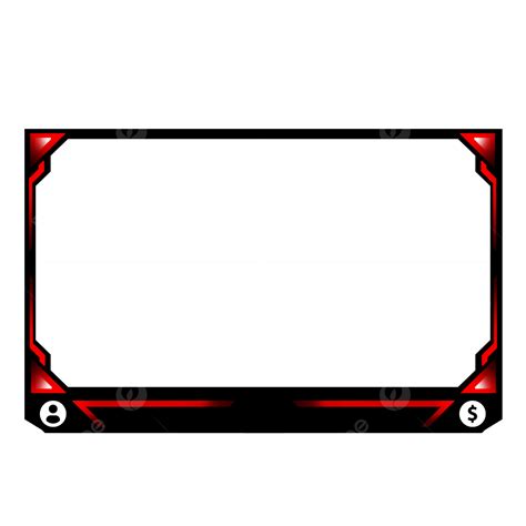 Facecam Border Clipart Transparent Png Hd Red And Black Facecam Overlay