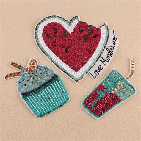 Sequin Patches Iron On Embroidered Patch For Clothing Stick On Badge
