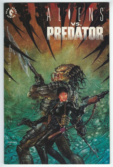 Aliens Vs Predator 4 1990 Dark Horse Comics Grade Vf Etsy