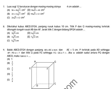 Prediksi Soal Ujian Nasioanal Matematika Sma Ma Belajar Membaca