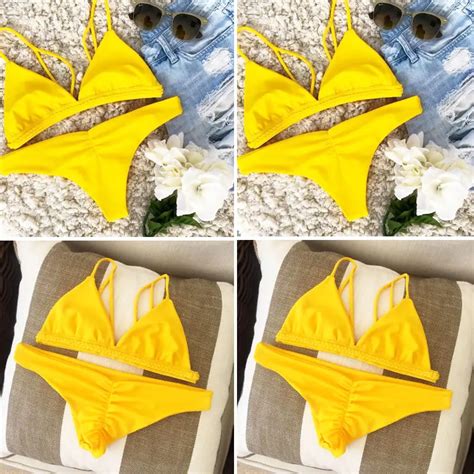 2017 Summer Women Bikini Set Push Up Padded Bra Swimsuit Swimwear Triangle Bathing Suit Lady