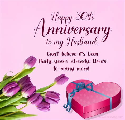Thirty Years Pearl Wedding Anniversary Card Congratulations Milestone
