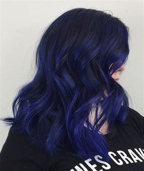 Dark Blue Hair Color Hairbykellymoran Dark Blue Hair Hair Color Blue
