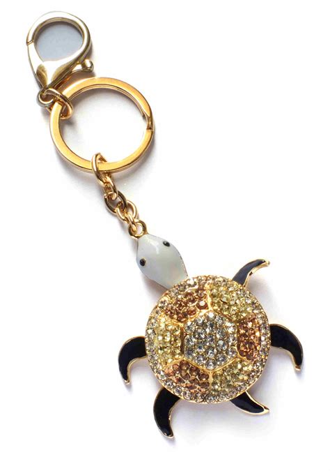 Bling Diamante Turtle Key Chain Key Ring Bag Charm K697 China Shiny