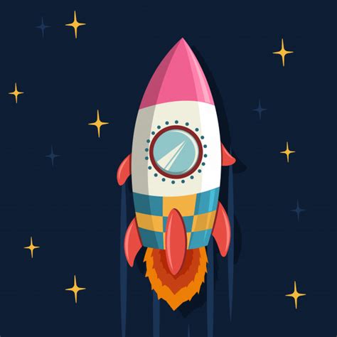 Cartoon rocket space ship with smoke launch into sky with stars, space exploration, art design startup creative idea, 3d. Premium Vector | Rocket ship in space. spaceship launch ...