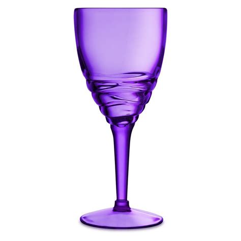 Epic Products 8 Inch Swirl Acrylic Wine Glass 14 Ounce Purple Set Of 6 Purple Wine Glasses