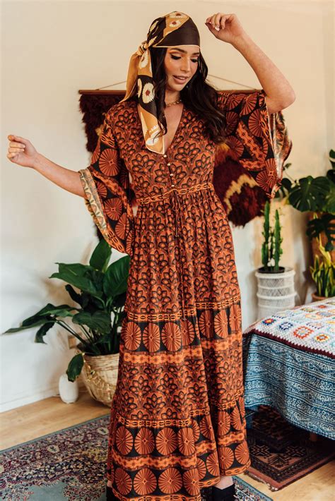 nine lives bazaar 70s vintage and retro inspired clothing our bohemian belle dress in africa