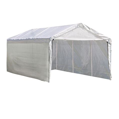 10 x 20 ft heavy duty carport 8 steel legs. ShelterLogic Super Max 10 ft. x 20 ft. 2-in-1 White Heavy Duty Canopy with Enclosure Kit-23572 ...
