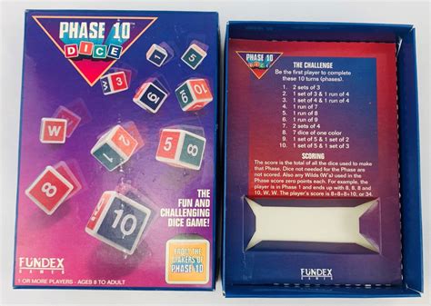 Phase 10 Dice Game 1993 Fundex Great Condition Mandis Attic Toys