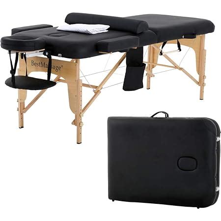 Amazon Com Saloniture Professional Portable Lightweight Bi Fold Memory Foam Massage Table With
