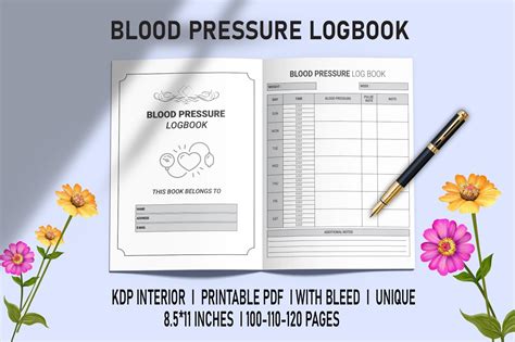 Blood Pressure Logbook Graphic By Mrdesigner · Creative Fabrica