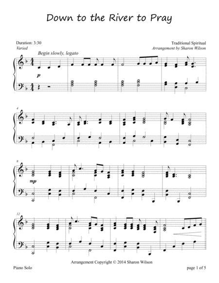 Down To The River To Pray By Traditional Digital Sheet Music For Score Download And Print A0