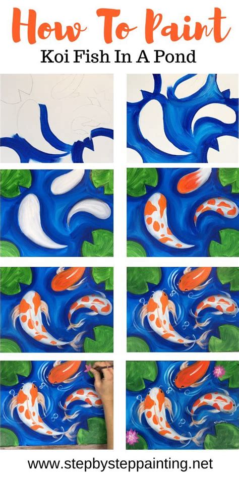 Koi Fish Painting Step By Step Tutorial With Pictures Canvas