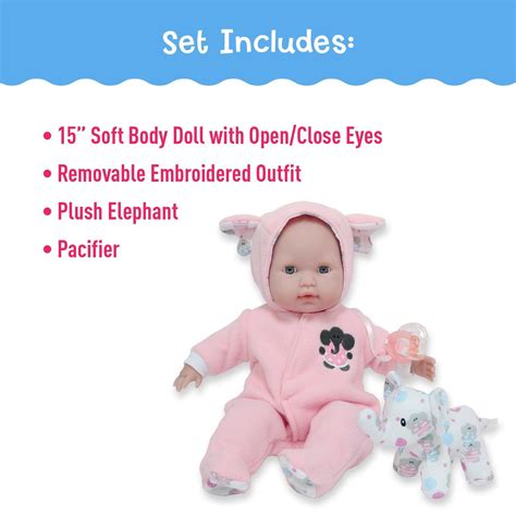 Berenguer Boutique Pink Soft Body 15 Baby Doll Openclose Eyes With