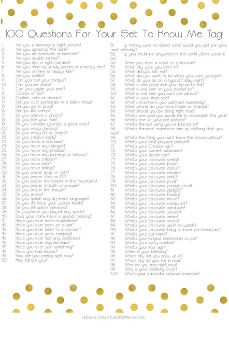 100 Questions For Your Get To Know Me Tag In 2020 This Or That