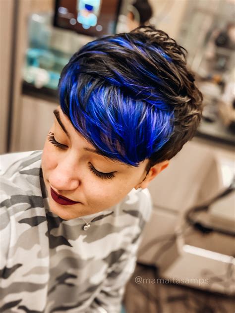 Blue Pixie Cut Philomenakiah