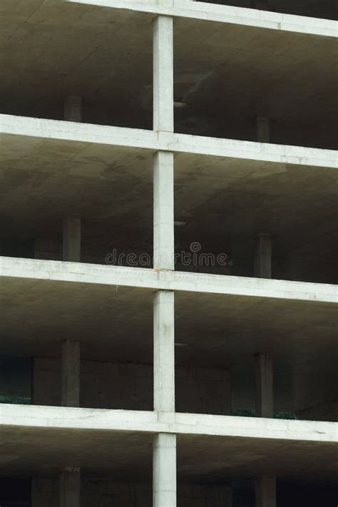 Concrete Floors Under Construction Modern Concrete Structure Stock