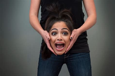 Makeup Artist Losing Her Head Funny Photography Female Head Woman Face