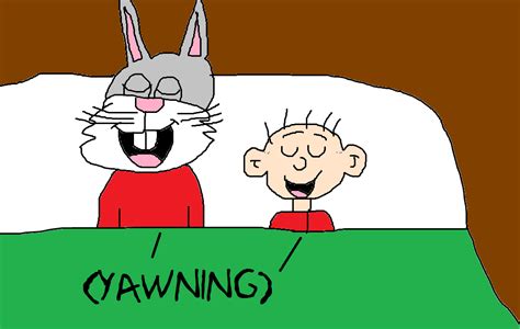 bugs bunny and tommy pickles yawning in bed by mikejeddynsgamer89 on deviantart