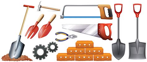 Different Kinds Of Construction Tools 293367 Vector Art At Vecteezy