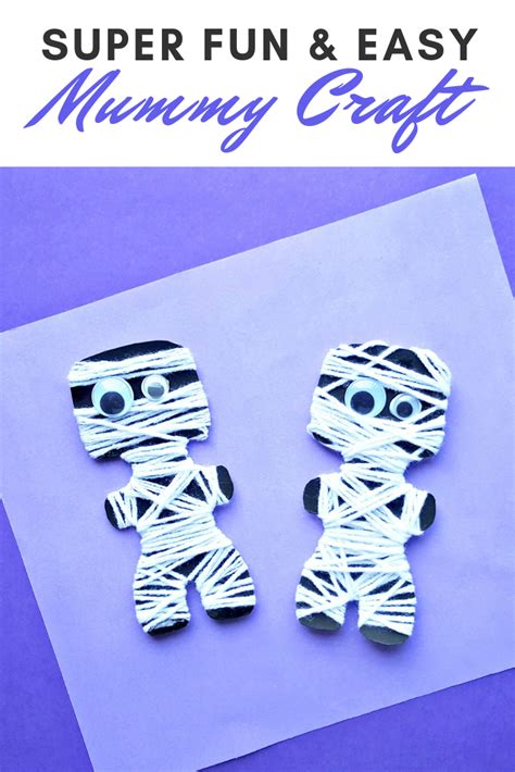 Super Fun And Easy Mummy Paper Craft For Kids Halloween Crafts For