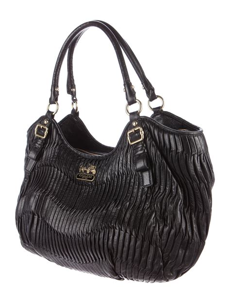 Coach Pleated Leather Shoulder Bag - Handbags - CCH20751 | The RealReal