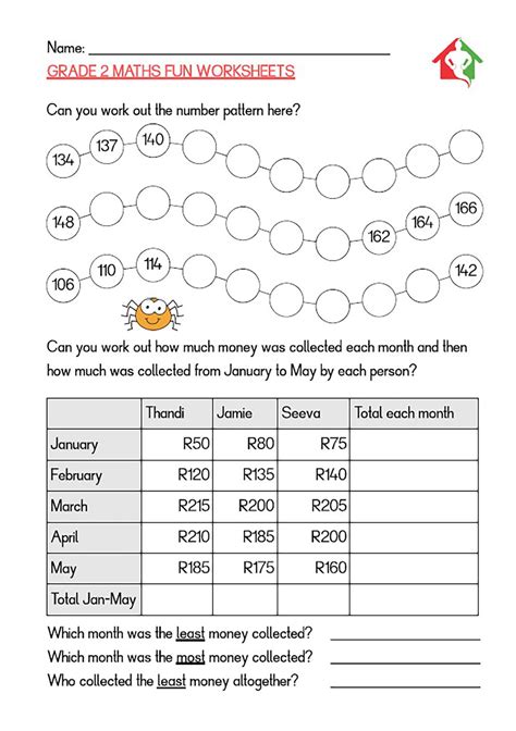 Grade 2 Maths Fun Worksheets • Teacha