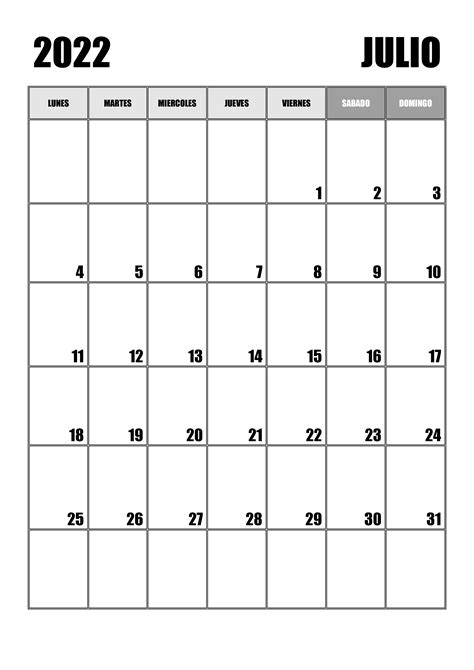 Calendario Julio 2022 Calendariossu