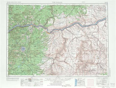 The Dalles Topographic Maps Or Wa Usgs Topo Quad 45120a1 At 1