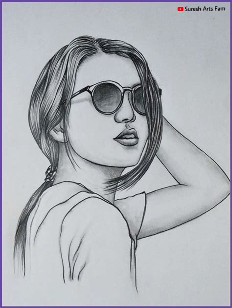 In This Video You Can Able To Learn How To Draw A Girl Beautiful With Sunglasses Un Easy Step By